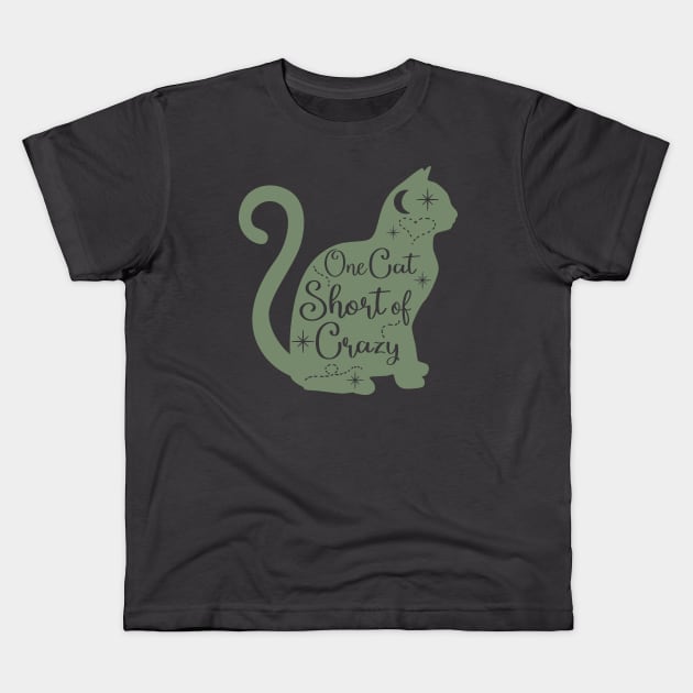 One cat short of crazy Kids T-Shirt by SparkledSoul